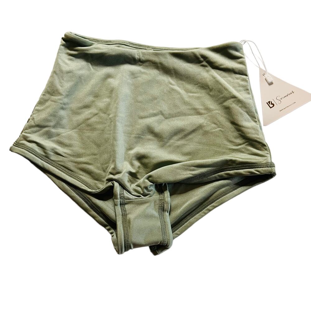 BuffBunny Collection High Rise Bikini Bottom Size XS NWT Green - Picture 3 of 8